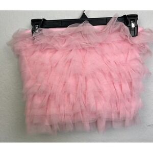 Alkemy Large Sexy Tutu Tule Style‎ Strapless Stretch Tube Top Pink Goth